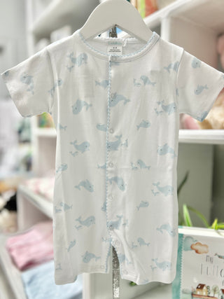 LydaBaby Mama Whale Romper with Snaps