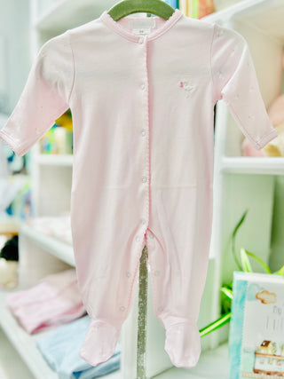 LydaBaby Baby Stork Footie - Pink