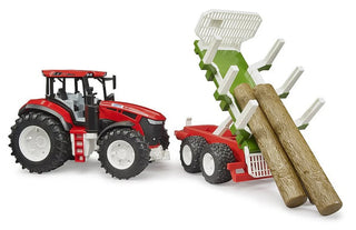 Bruder ROADMAX Tractor w/ Logging Trailer and Logs