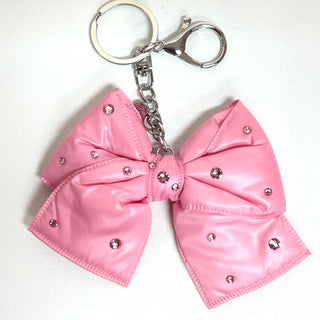 Bari Lynn Crystallized Puffy Bow Keychain