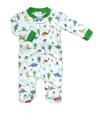 Baby Loren Zipper Footie - Dino