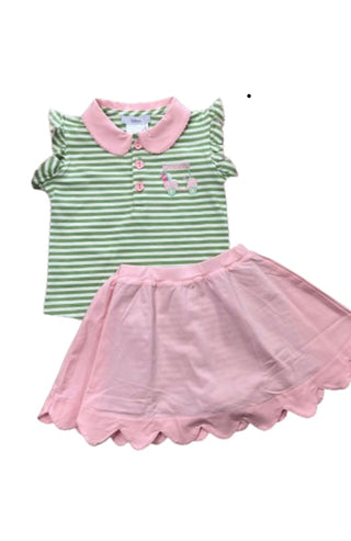 Ishtex Girl's 2Pc Skort Set - Golf Cart