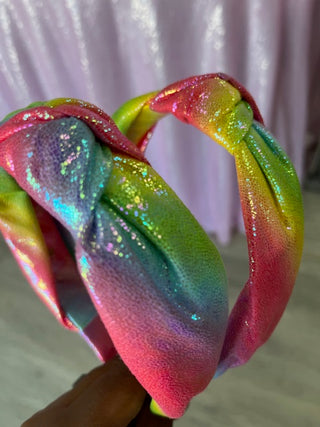 Bari Lynn Shimmer Tie Dye Galaxy Knot Headband