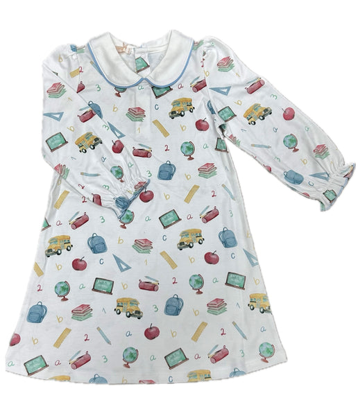 Baby Club Chic Back to School Dress with Round Collar