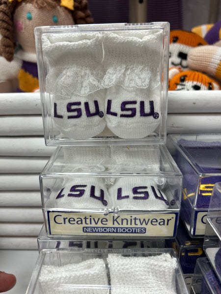 Creative Knitwear LSU Lace Gift Box Bootie
