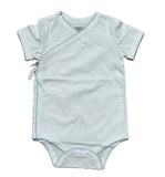 ZsaZsa and Lolli White Crossover Onesie with Picot Trim