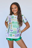 Belle Cher All Things Mardi Gras Sequin T-Shirt
