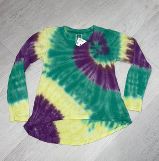 ERGE Tie Dyed Mardi Gras Top and Short Set