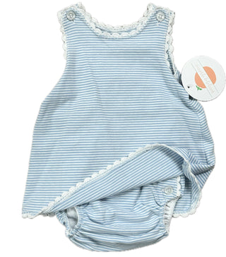 Peggy Green Heirloom Blue Bloomer Set with Crochet Trim