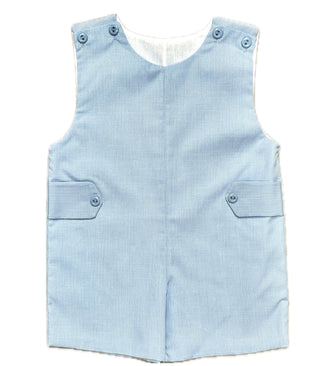 Lulu Bebe Blue Micro Check Boy Shortall