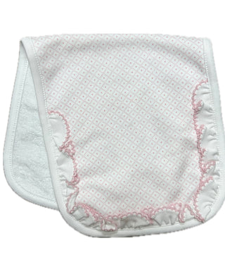 Baby Loren Pima Pink Diamond Burp Cloth