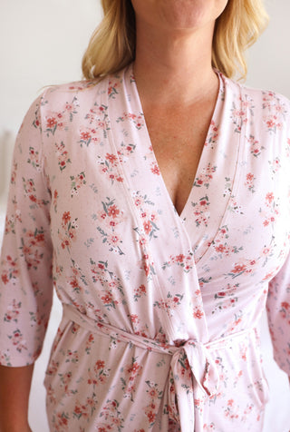 Posh Peanut Floral Pink Women's Robe - London