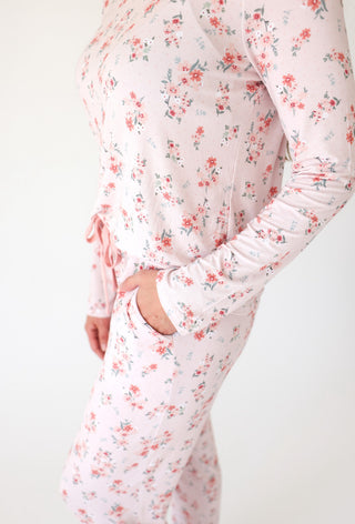 Posh Peanut Women's Long Sleeve Scoop Neck & Jogger Pants Pajama - London