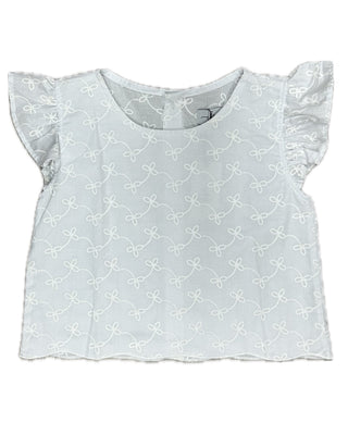 If So White Floral Scalloped Top