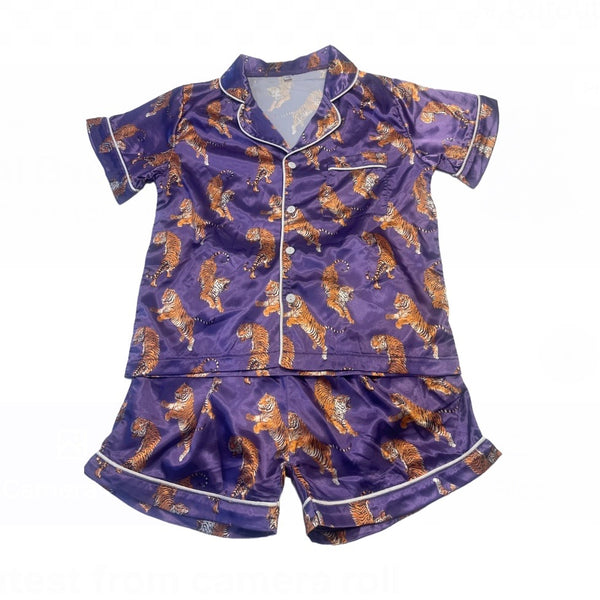 tiger lily pyjamas Blended Spirit Tiger Print 2Pc Silky Pajamas – Olly-Olly