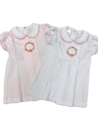 Lulu Bebe Pumpkin Embroidered Dress