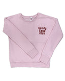 Pink Candy Cane Club Embroidered Christmas Sweatshirt