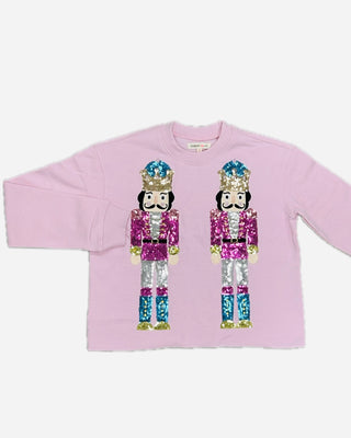 Hot Pink Sequin Nutcracker Tween Sweatshirt