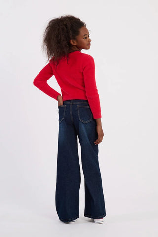 Girls Knitted Cardigan - Red Coral
