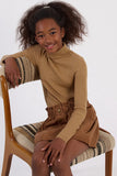Girls Golden Knitted Sweater