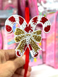 Azarhia Candy Cane Rhinestone Patch Jeweled Headband