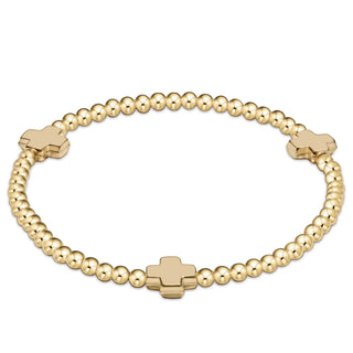 Enewton Signature Cross 3 mm Gold Bracelet