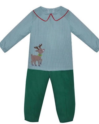 Green Beau 2Pc Rudolph Pant Set