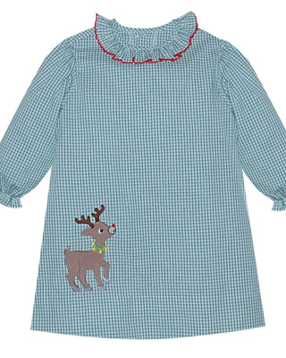 Green Ava Rose Rudolph Dress