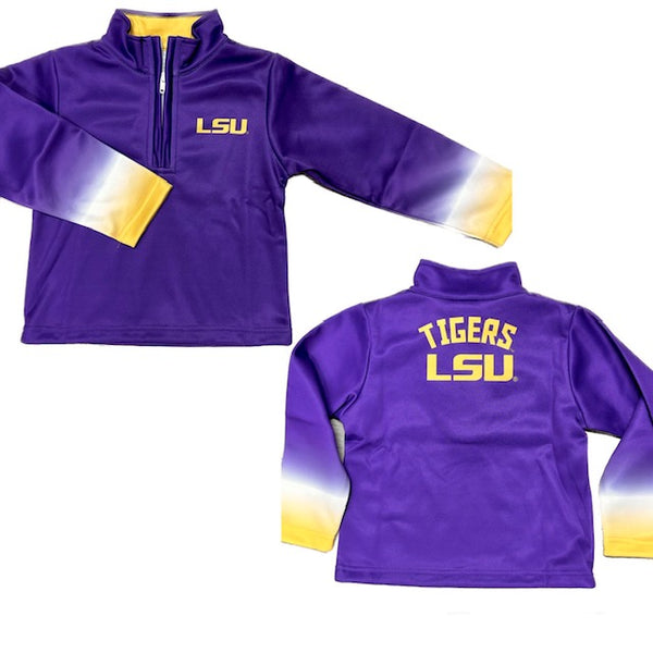 LSU Tigers Purple & Gold Quarter Zip Performance Pullover - Ombre