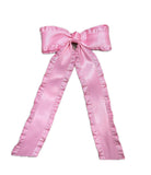 Ruffle Edge Satin Long Tail Bow