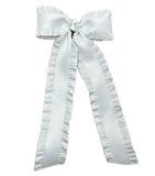 Ruffle Edge Satin Long Tail Bow