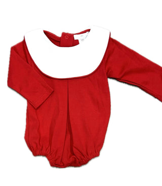 Baby Loren Red Pima Knit L/S Bubble