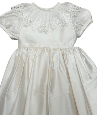 Susanne Lively Ivory Silk Baptism Gown with Bonnet - 0/6M