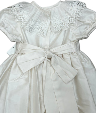 Susanne Lively Ivory Silk Baptism Gown with Bonnet - 0/6M