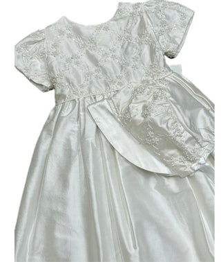 Susanne Lively Ivory Silk Baptism Gown with Seed Pearls & Bonnet - 0/6M