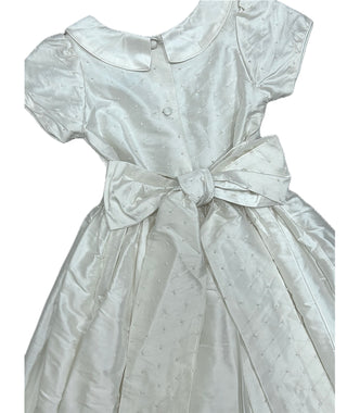 Susanne Lively Pearl Silk Dress with French Knot Detail - Size 6