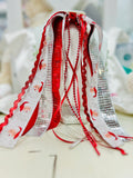 Christmas Santa Ribbon Strip Pony Tail Streamer