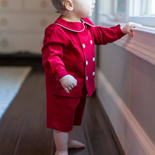 Bailey Boys Red Cord Dressy Short Set