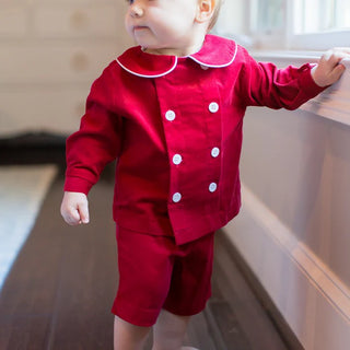 Bailey Boys Red Cord Dressy Short Set
