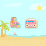 The Perfect Pair Cutie Enamel Stud Earrings - 80s Blast