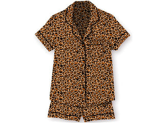 Cat's Meow Silky Satin Pajama Short Set