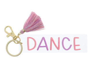 Kids Clear Acrylic Keychain with Tassel