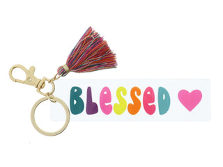 Kids Clear Acrylic Keychain with Tassel