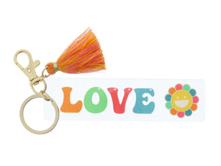 Kids Clear Acrylic Keychain with Tassel