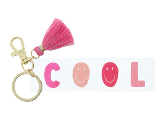 Kids Clear Acrylic Keychain with Tassel