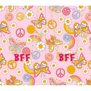 Retro BBF Gold Star Necklace