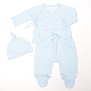 Bei Bei 3-piece bamboo set in breezy blue, additional view