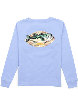 Properly Tied L/S Bass Mount Light Blue Graphic Tee