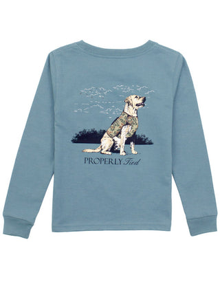 Properly Tied L/S Steel Blue Good Boy Graphic Tee