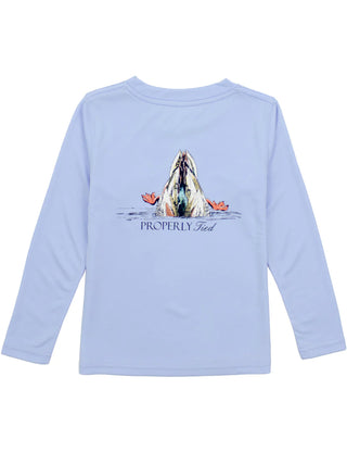 Sportsman Performance L/S Tee - Diving Mallard Light Blue